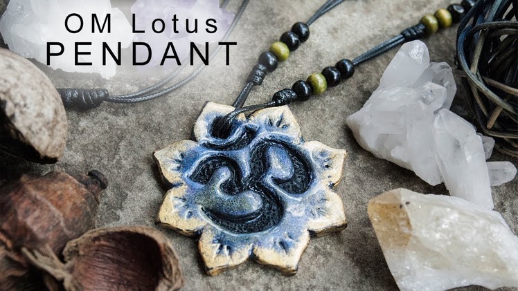 OM Lotus Pendant using Polymer clay | Making process