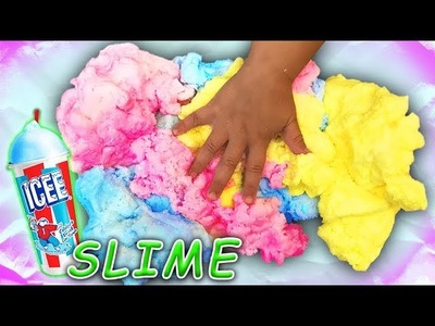 Rainbow Icee Slime with 1 gallon of glue! Cotton Cloud Slime Recipe