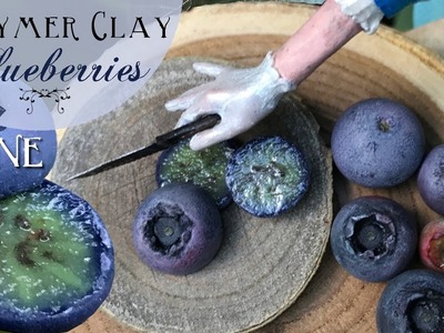Real or Clay? EASY Realistic Polymer Clay Blueberry Method! Fake Food & Polymer Clay Cane Tutorial