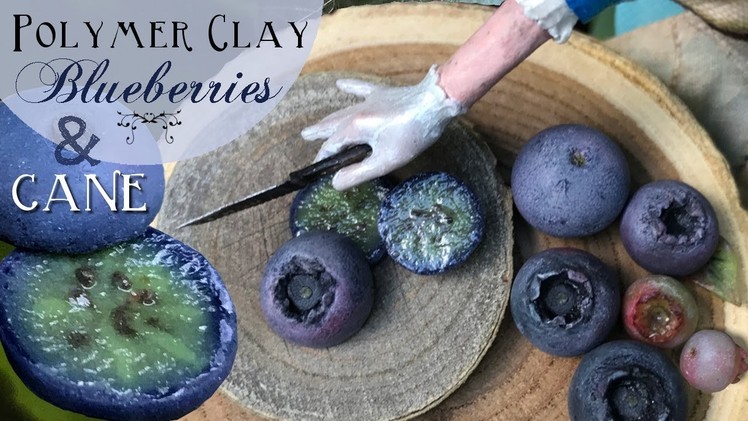 Real or Clay? EASY Realistic Polymer Clay Blueberry Method! Fake Food & Polymer Clay Cane Tutorial