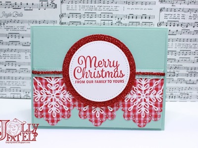 Snowflake Sentiments Red and Aqua Merry Christmas