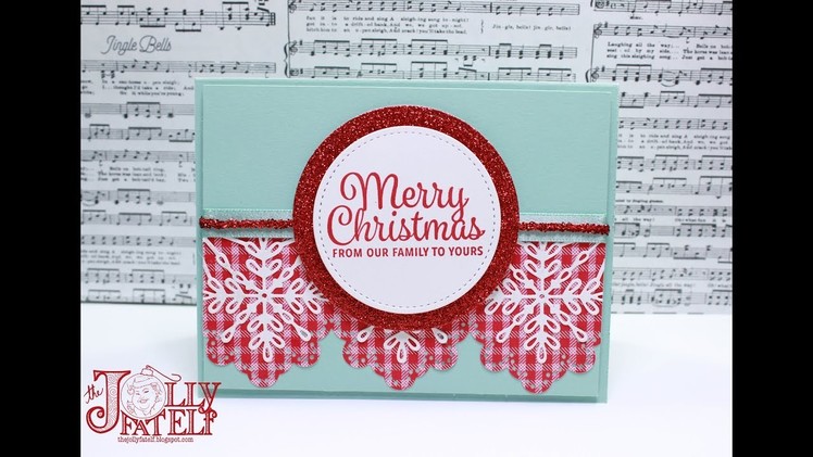 Snowflake Sentiments Red and Aqua Merry Christmas
