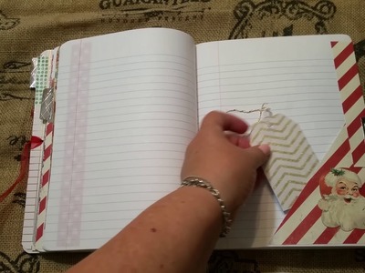 SOLD! Junk Style Christmas Planner.Journal - Altered Composition Book
