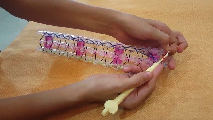 Triple single rainbow loom band. bracelet