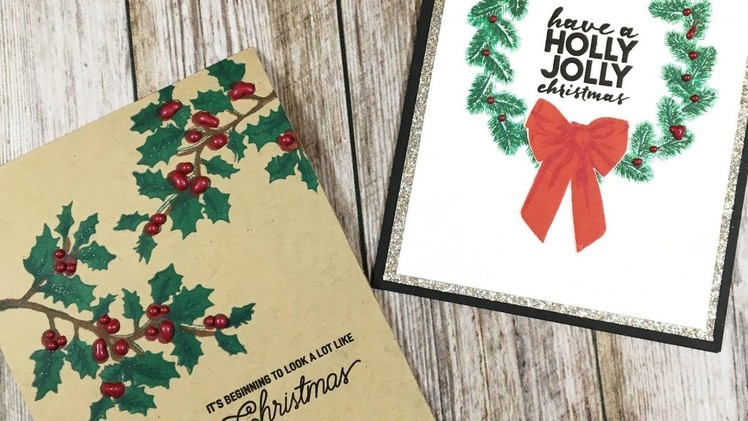 Two Christmas Cards with Layering Stamps feat. The Ton New Release!