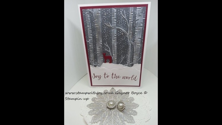 Woodland Christmas carde Stampin up