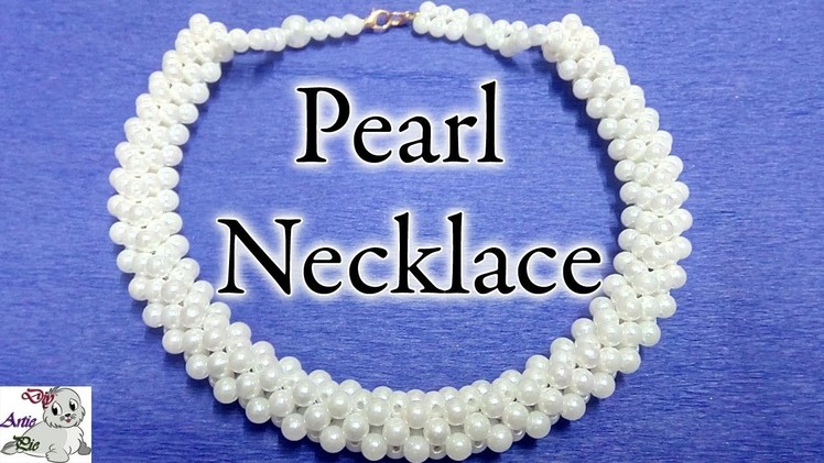 #40 How to Make Pearl Beaded Necklace || Diy || Jewellery Making