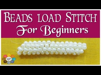 Beads load Stitch for beginners | Zari Work | Aari Work