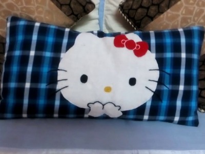 Beautiful Kitty pillow:DIY from old clothes. !????????!