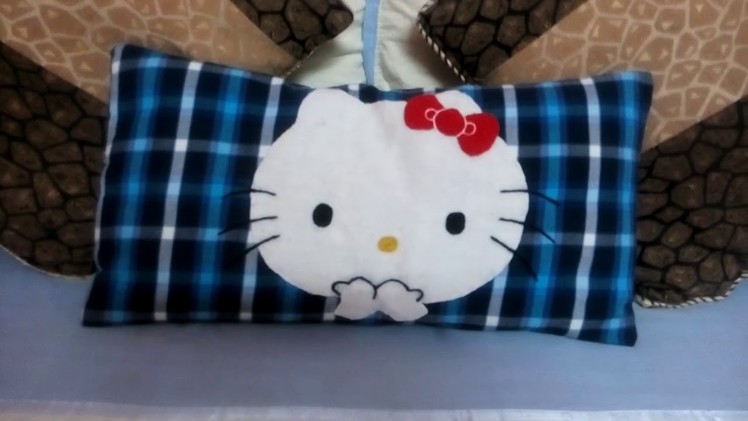Beautiful Kitty pillow:DIY from old clothes. !????????!