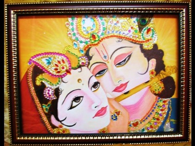Canvas Painting Radha Krishna | Handmade | Wall decor