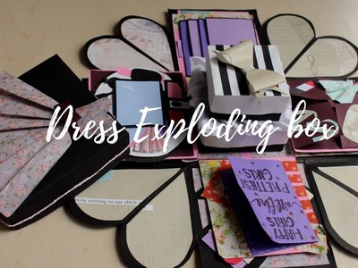 Cutest dress Exploding Box Idea  | Handmade Card Idea for girl friend | Birthday Exploding Box