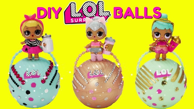 D.I.Y. LOL Surprise Balls Custom Makeover Kitty Queen, Sis Swing, Genie LOL Surprise Dolls Toys