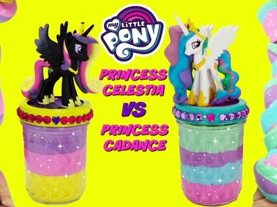 D.I.Y. Princess Celestia VS Princess Cadance SLIME CHALLENGE My Little Pony Do It Yourself Slime