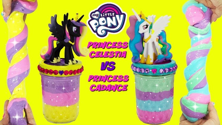 D.I.Y. Princess Celestia VS Princess Cadance SLIME CHALLENGE My Little Pony Do It Yourself Slime