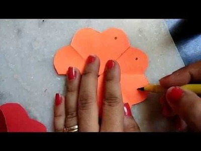 Diwali pop up greeting card flower handmade 3D | happy diwali greeting card | dussehra card