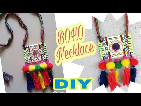 DIY Beautiful Boho Necklace.Navratri dandiya Necklace.Tassel Necklace
