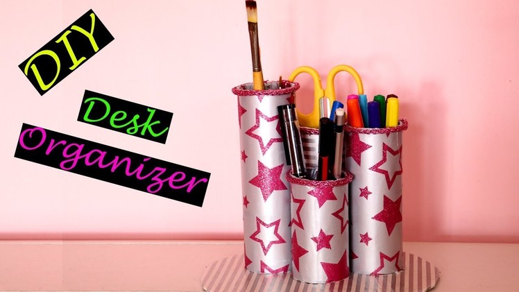 DIY Desk Organizer | Toilet Roll Pencil Stand | Back to School Supplies | Little Crafties