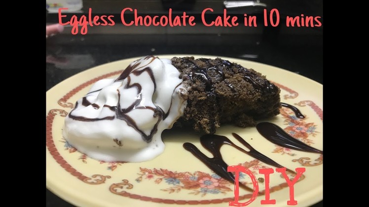 DIY | Eggless Chocolate Cake in 10 mins | Bhavini purohit