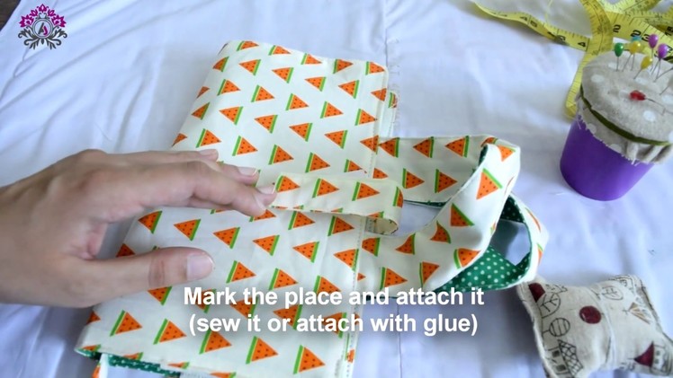 DIY Fabric Book Cover bag