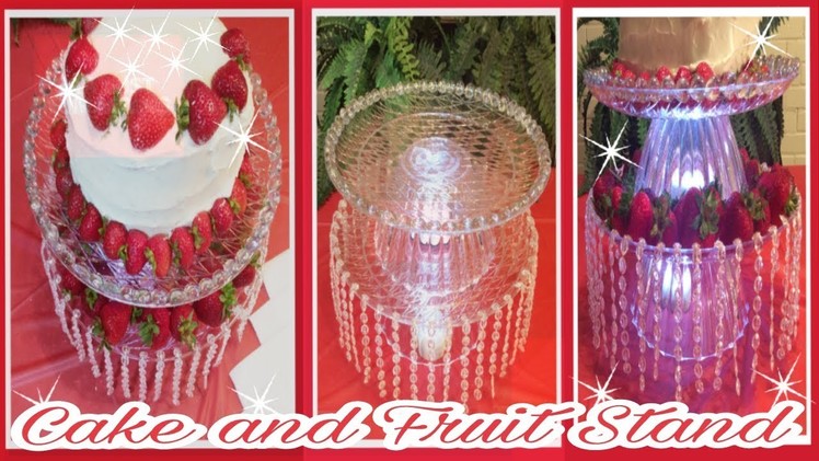 DIY Glow in the Dark Bling Wedding Cake Stand | Party 2 Tier Fruit Tray |