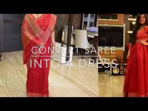 DIY-How to convert your saree into a dress|Hindi| Easy Diy|