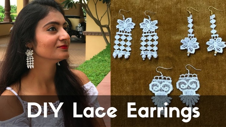 DIY Lace Earrings | Make Lace Earrings at Home by Live Creative