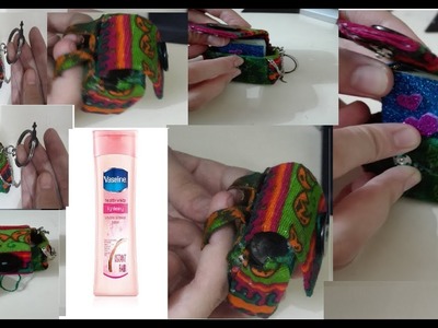 DIY miniature school bag from recycling vaseline lotion bottle