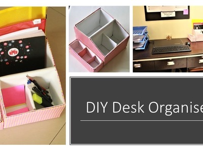 DIY Multipurpose Desk Organizer From Shoe Box