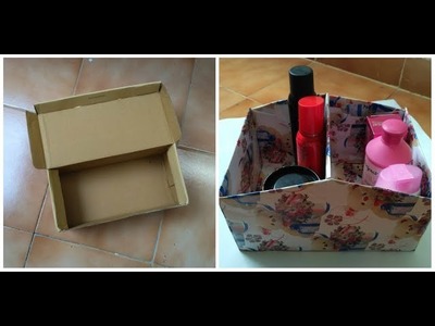 Diy storage makeup jewelry organizer from shoe boxes