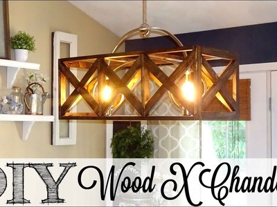 DIY Wooden X Chandelier | The Look for Less Collab