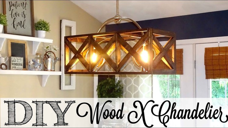 DIY Wooden X Chandelier | The Look for Less Collab
