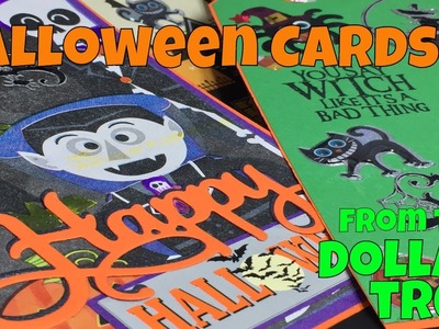 Dollar Tree DIY Halloween Cards from Dollar Tree Goodie Bags & Stickers!!!  **Halloween Cards!**