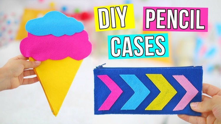 Easy DIY Pencil Cases For School 2017! ( NO SEW )