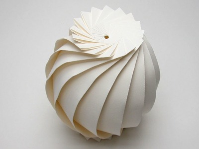 Easy Origami Sphere (16 Flaps) Full Tutorial -  [Jun Mitani ]
