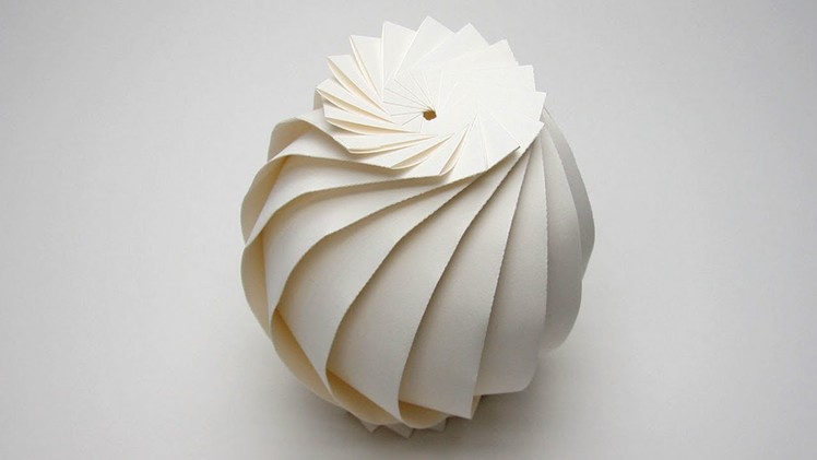 Easy Origami Sphere (16 Flaps) Full Tutorial -  [Jun Mitani ]