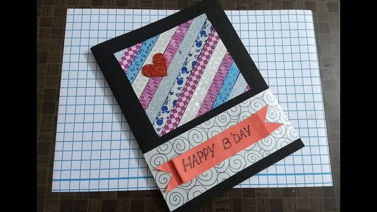 Handmade birthday Card for special friend using washy tapes ( easy and simple)