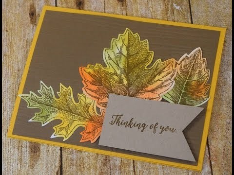 Handmade Fall Cards with Sponged Die Cut Leaves ~ Perfect for Autumn