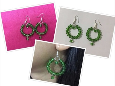 Hoop Earrings With Beads At Home | Creative Things