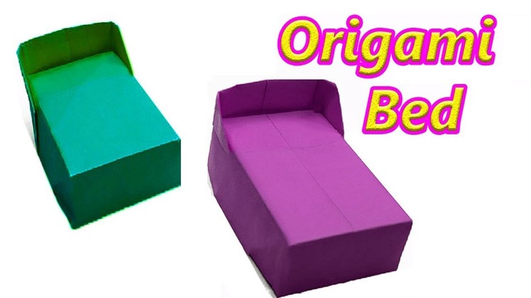 How to make a Doll Origami Bed || How to Make a Paper Bed || Origami Bed