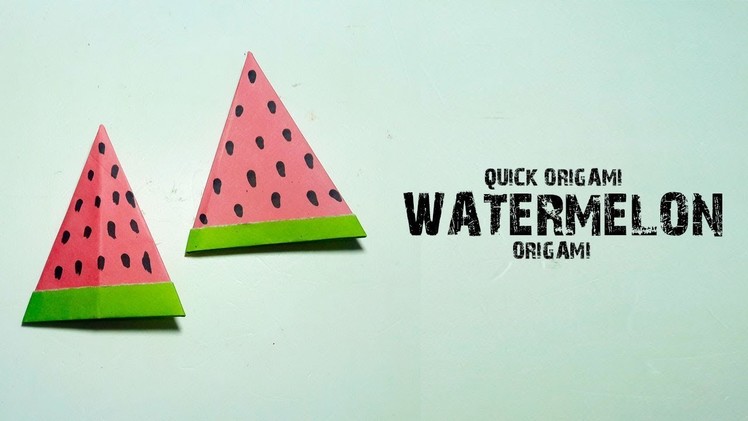 How to Make a Paper Watermelon–Origami Watermelon for Kids–Easy Origami Fruit Tutorial–DIY
