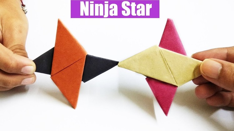 How To Make a Paper Ninja Star (Shuriken) - Origami hindi, Origami easy