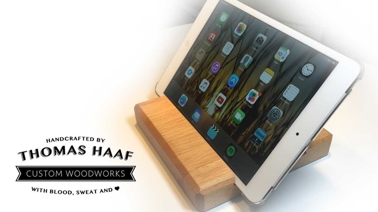 How to make a simple DIY wooden two-way iPad tablet stand from scrap wood (first ever video)