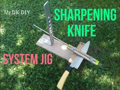 How to make DIY Knife Sharpening System Jig.Homemade DIY