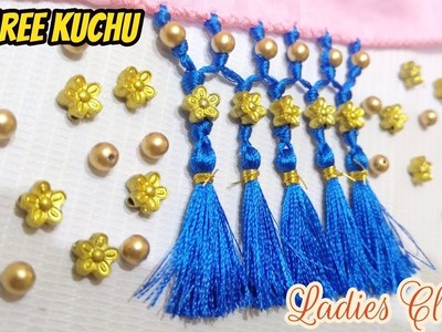 How to make Saree Kuchu. Saree Tassels. Gonde designs using Beads I DIY I Tutorials