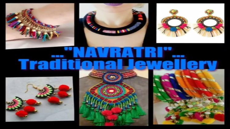 Latest elegant Ornaments 4 Navratri |traditional jewellery for lahenga choli | DIY pom pom jewellery