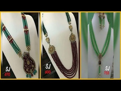 Latest south indian beads Necklace designs