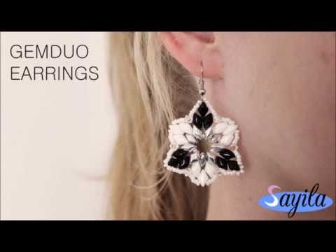 Making jewelry - Gemduo earrings (DIY Tutorial by Sayila)