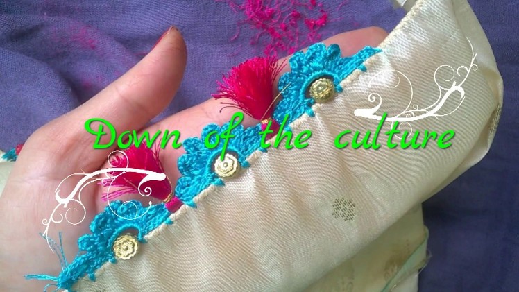 New latest tassels design with beads. krosha saree kuchu making tutorial