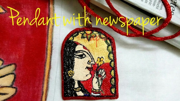 Newspaper Pendant for Navratri | Newspaper Craft